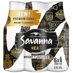 Savanna Neat Whisky Flavour Cider (24x330ml)