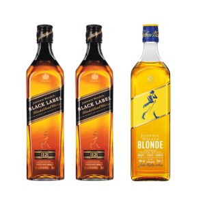 Combo 2x Johnnie Walker Black Labels & Get 1 Johnnie Walker Blonde FREE (750ml)